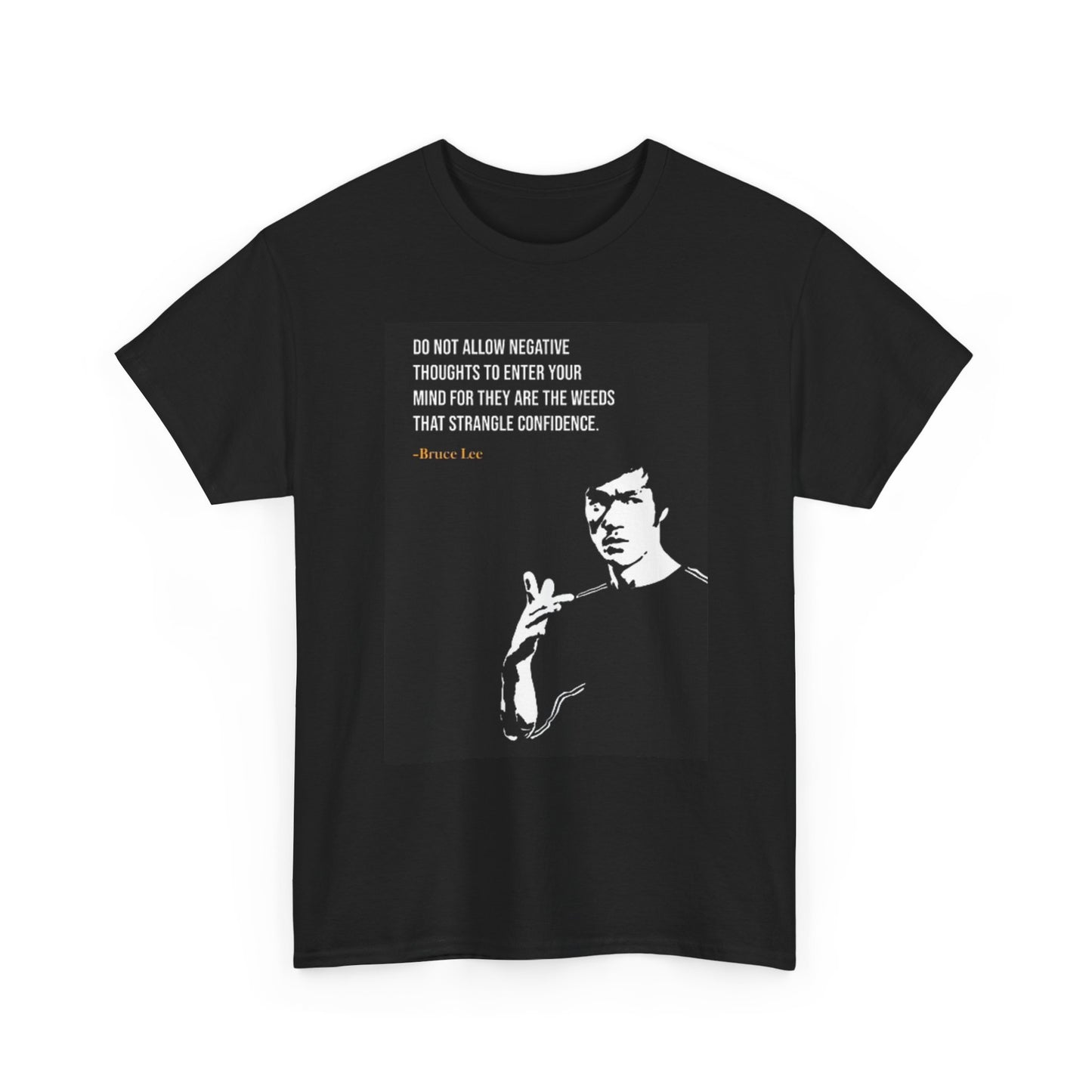 Bruce Lee T Shirt Vintage Quotes Motivation Graphic Unisex Heavy Cotton Tee