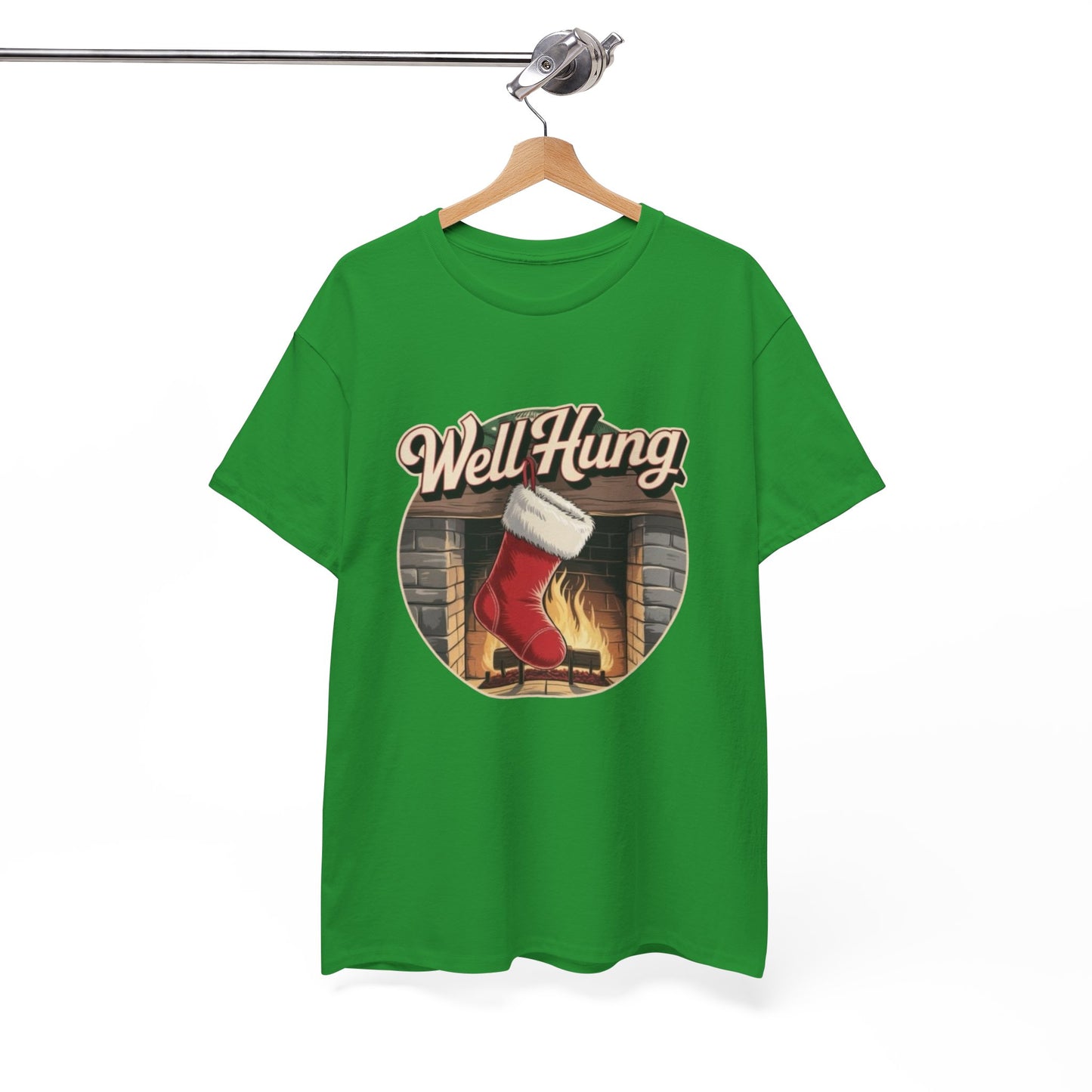 Well Hung Christmas Sex Jokes Funny Graphic T Shirt Cotton Tee NEW ADULT UNISEX