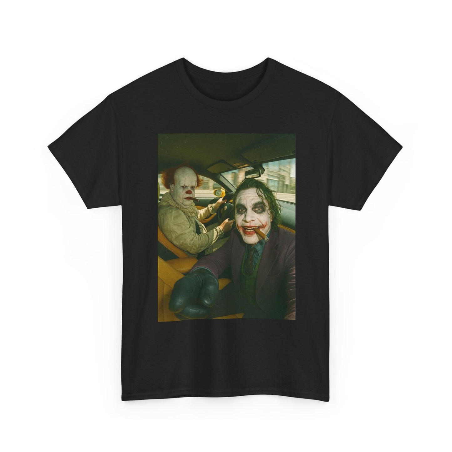 The Joker Funny Clown Graphic T Shirt Unisex Heavy Cotton Tee