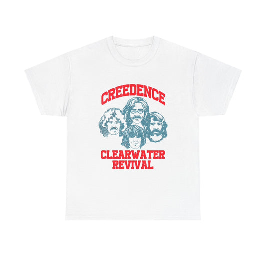 Creedence Clearwater Revival Graphic T Shirt Vintage Merch Unisex Heavy Cotton