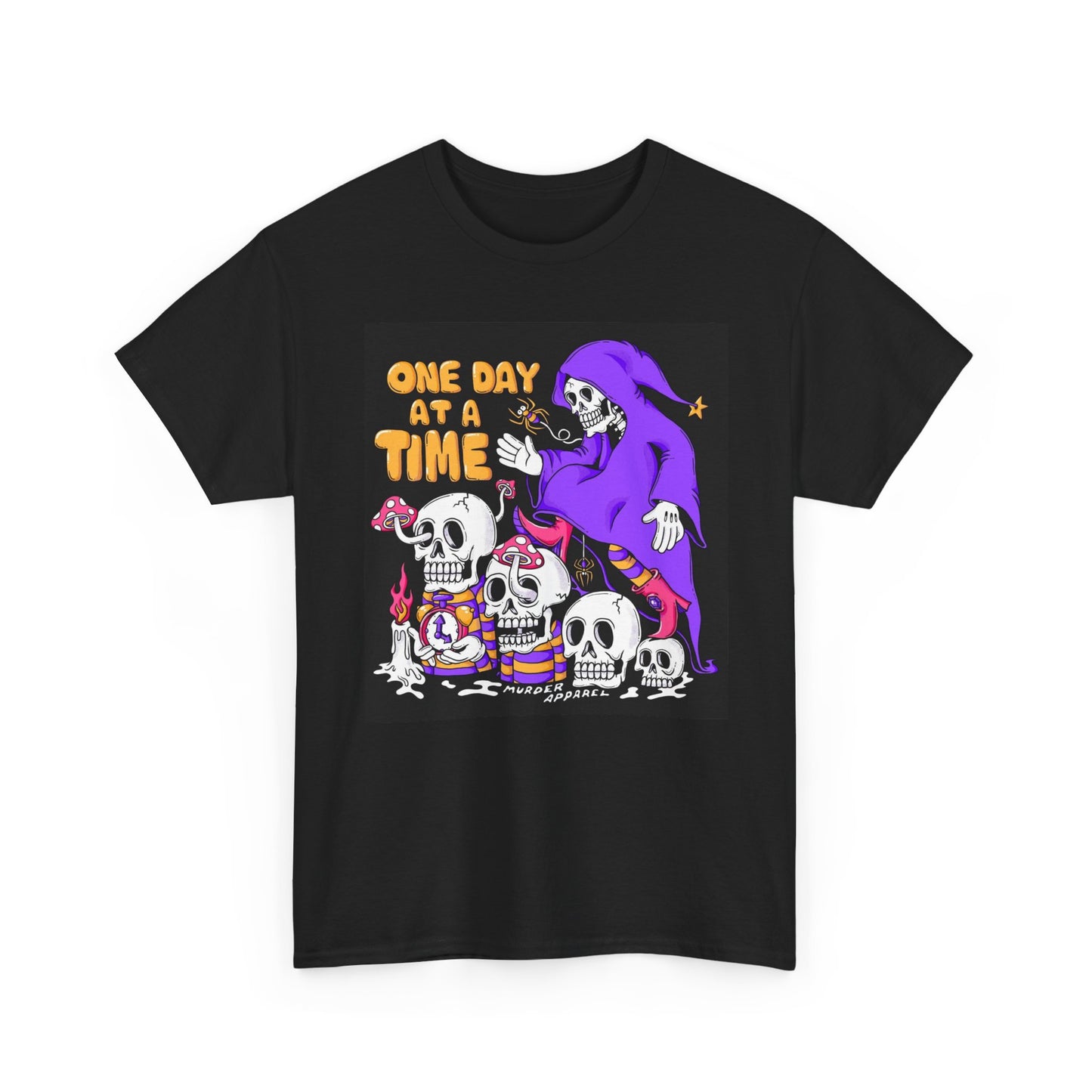 One Day At A Time Graphic T Shirt Retro Unisex Heavy Cotton Tee