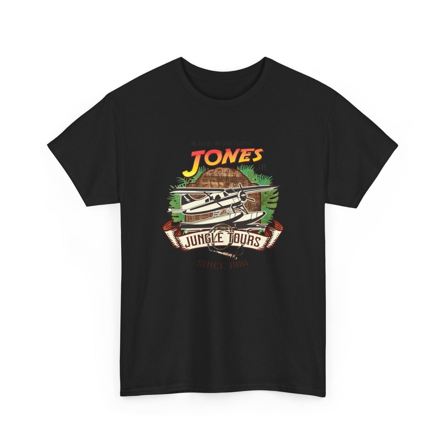 Jungle Tours Indiana Jones Graphic T Shirt Unisex Heavy Cotton Tee
