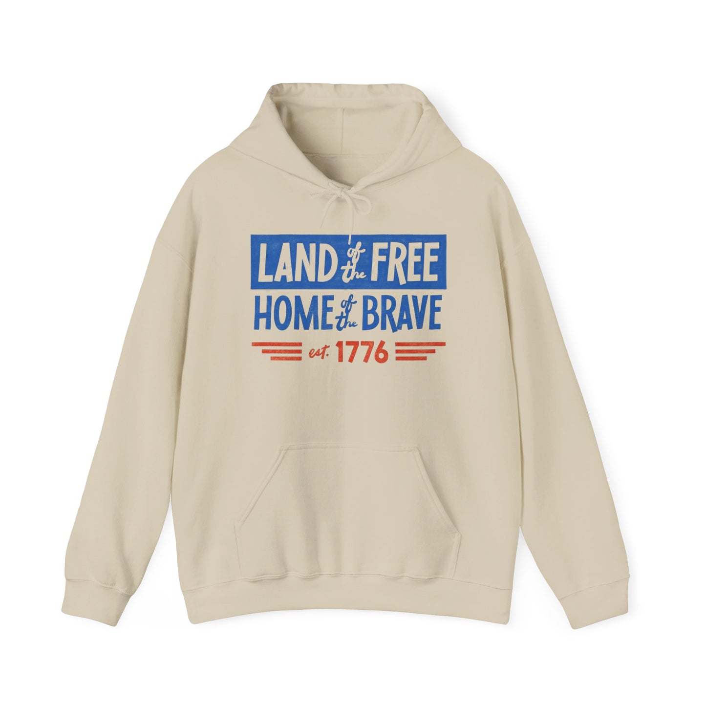 Land Of The Free Home Of The Brave USA Graphic Hoodie Unisex Hooded Sweatshirt