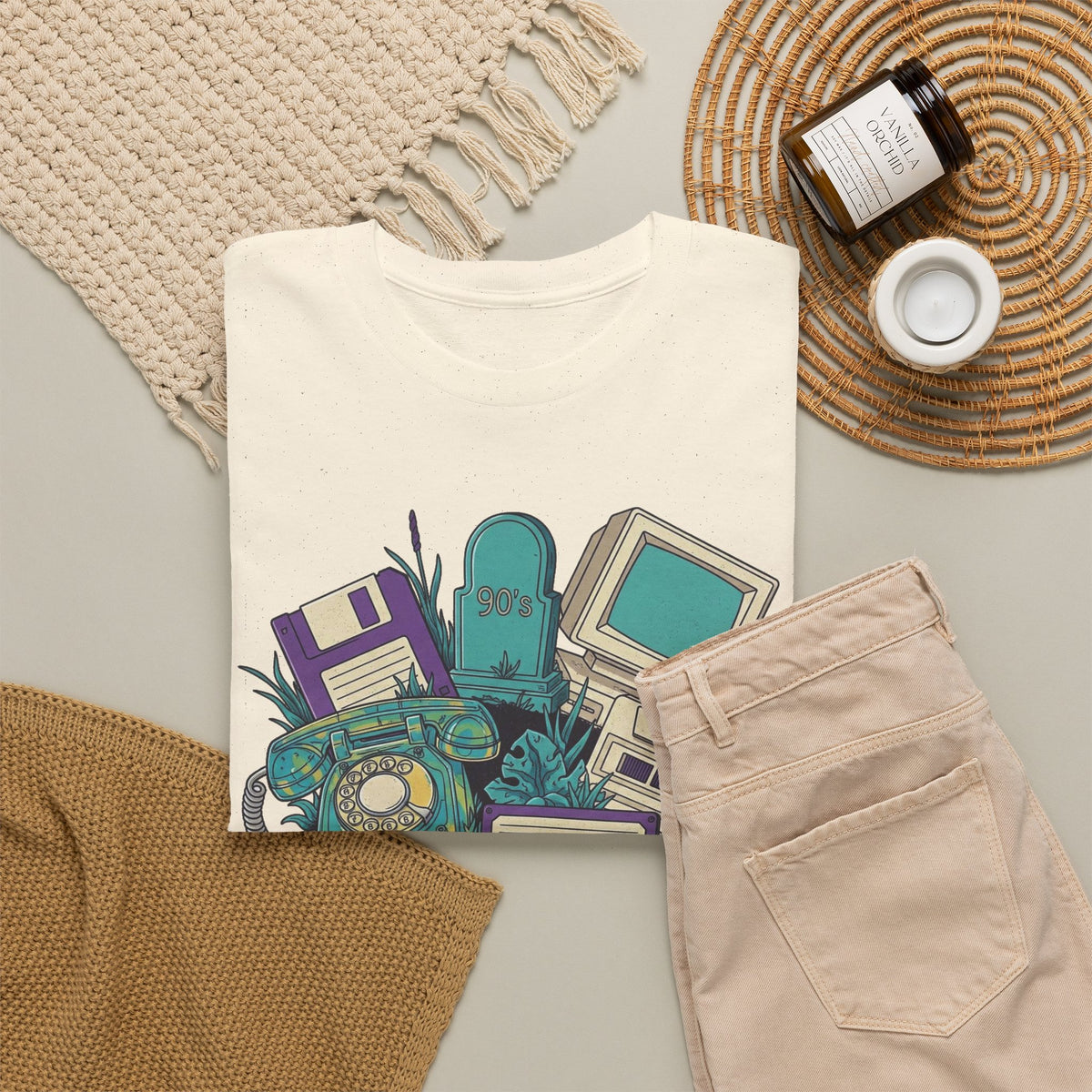 90s Survivor Retro Computer Collage T-Shirt Men's Graphic Tee