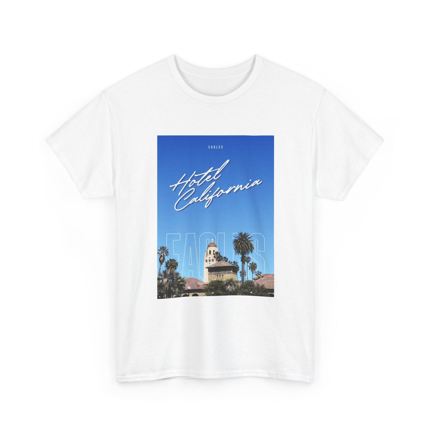 Eagles T-shirt vintage hotel California retro graphic Unisex Heavy Cotton Tee