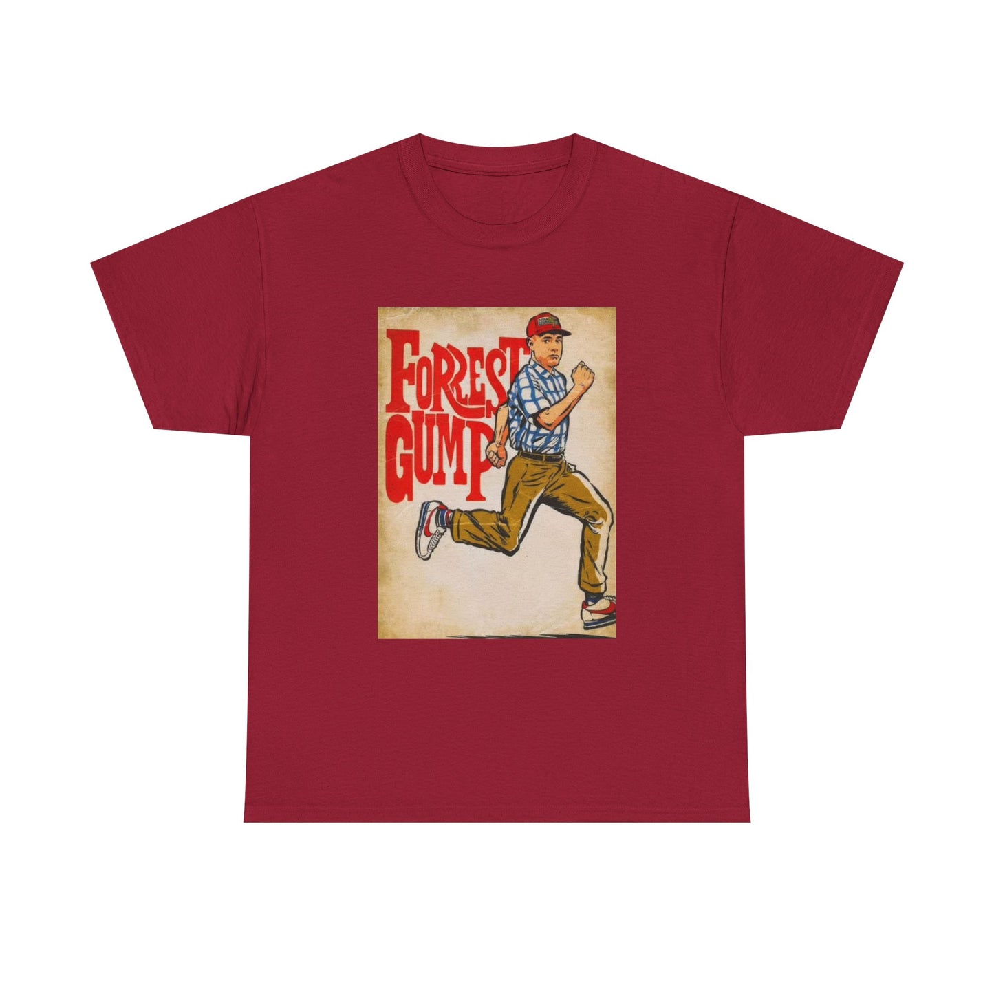 Forrest Gump Tshirt Vintage Retro Movie Poster Unisex Heavy Cotton Tee
