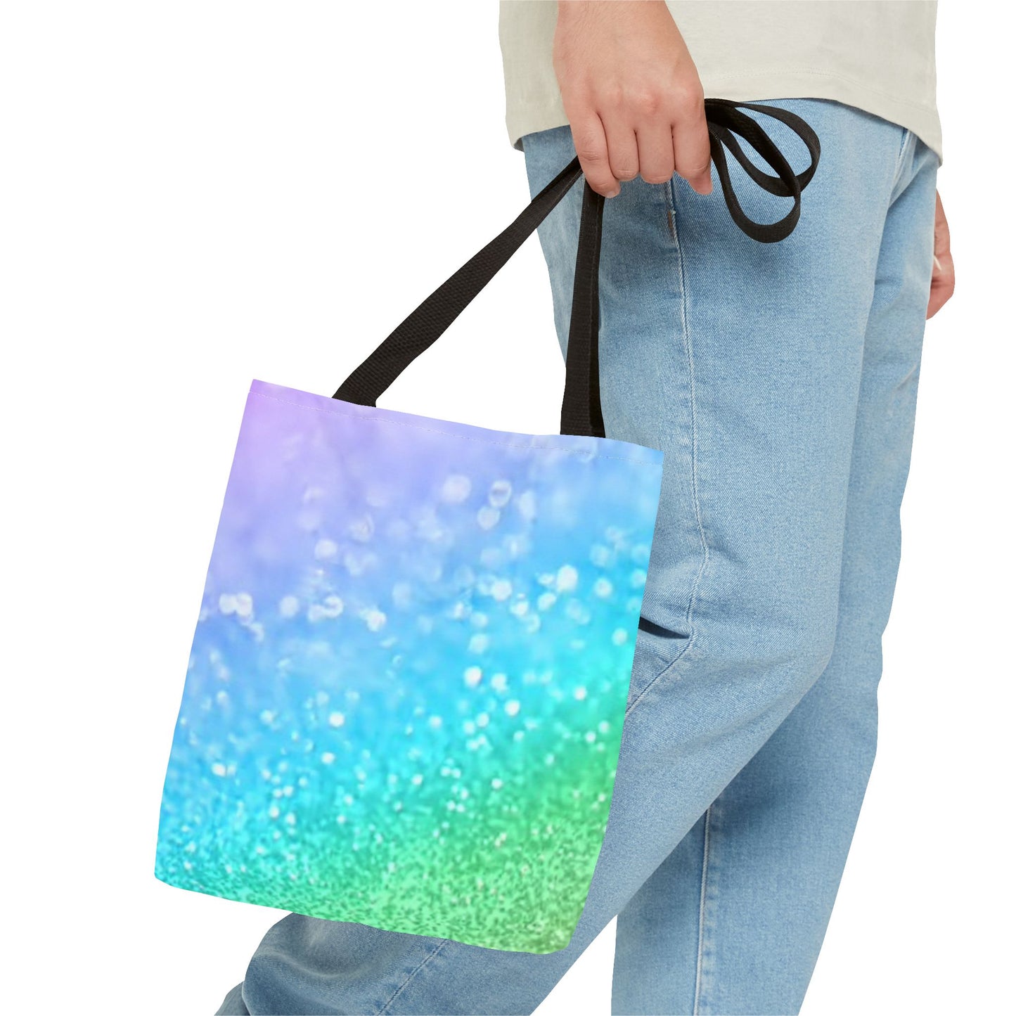 Rainbow Glitter Tote Bag (AOP) Brand New