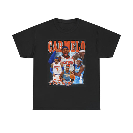 Carmelo Anthony Graphic T Shirt Vintage Basketball Retro Unisex Heavy Cotton Tee