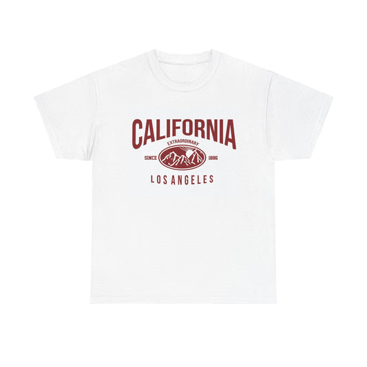 California Graphic T Shirt Los Angeles Retro Unisex Heavy Cotton Tee