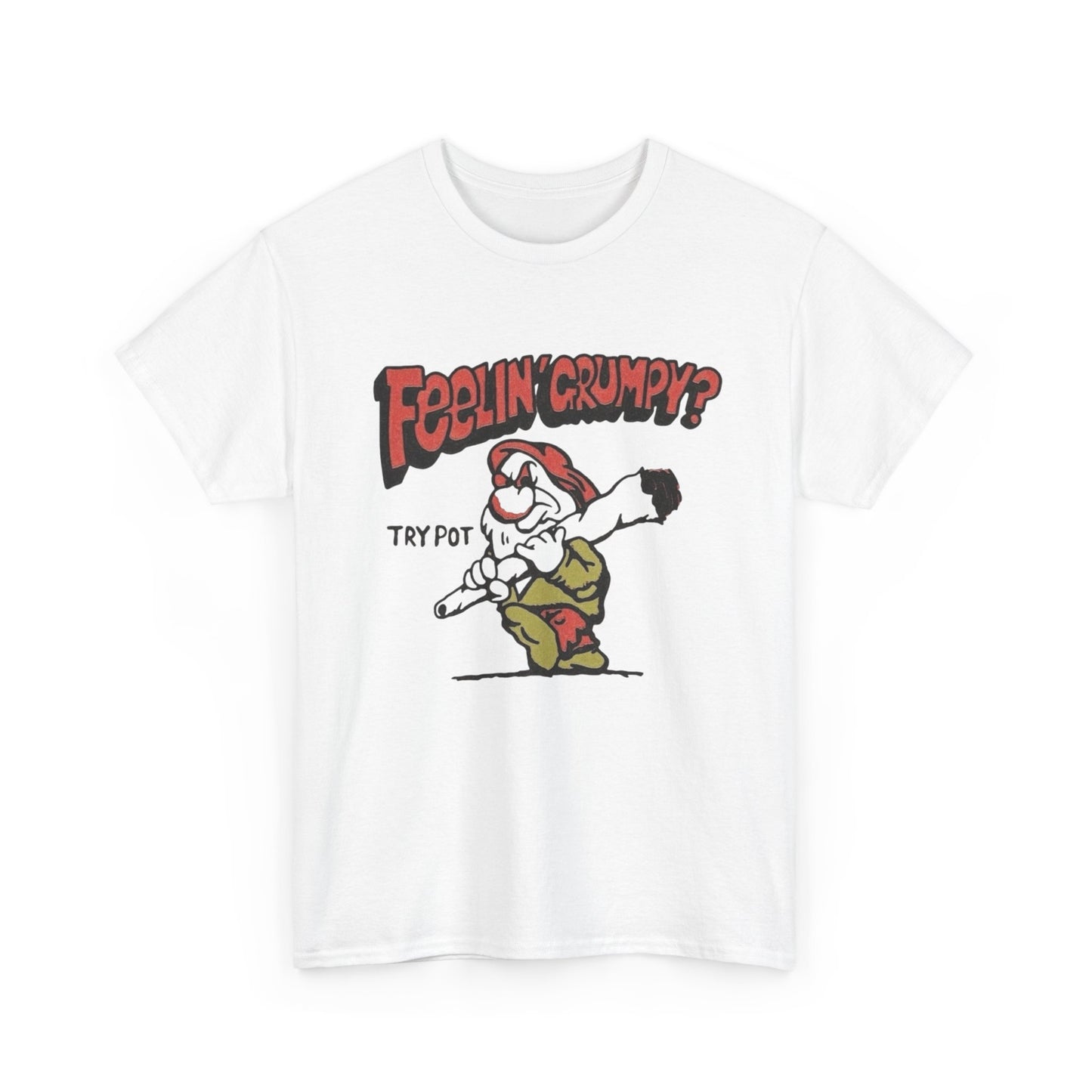 Feeling Grumpy Try Pot Vintage Graphic T-Shirt Unisex Heavy Cotton Tee