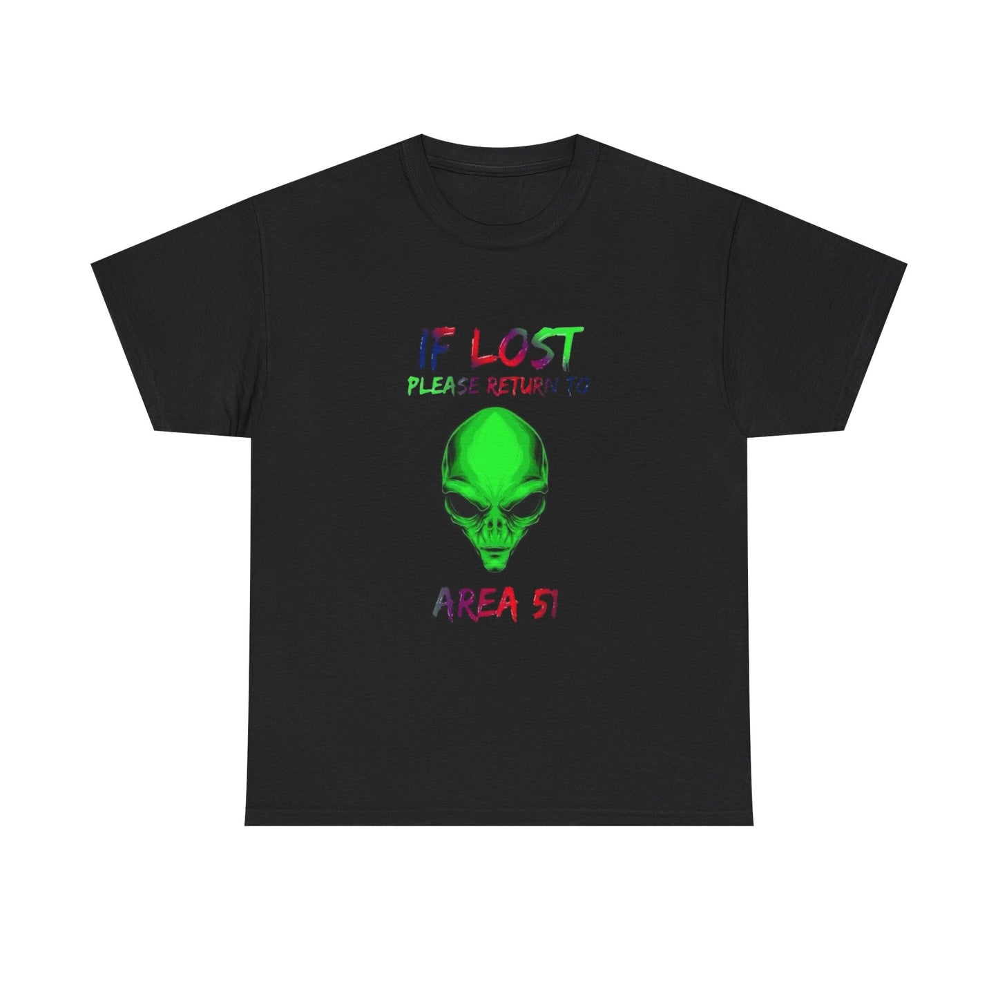 Return To Area 51 Alien Graphic T Shirt NEW Adult Unisex Heavy Cotton Tee