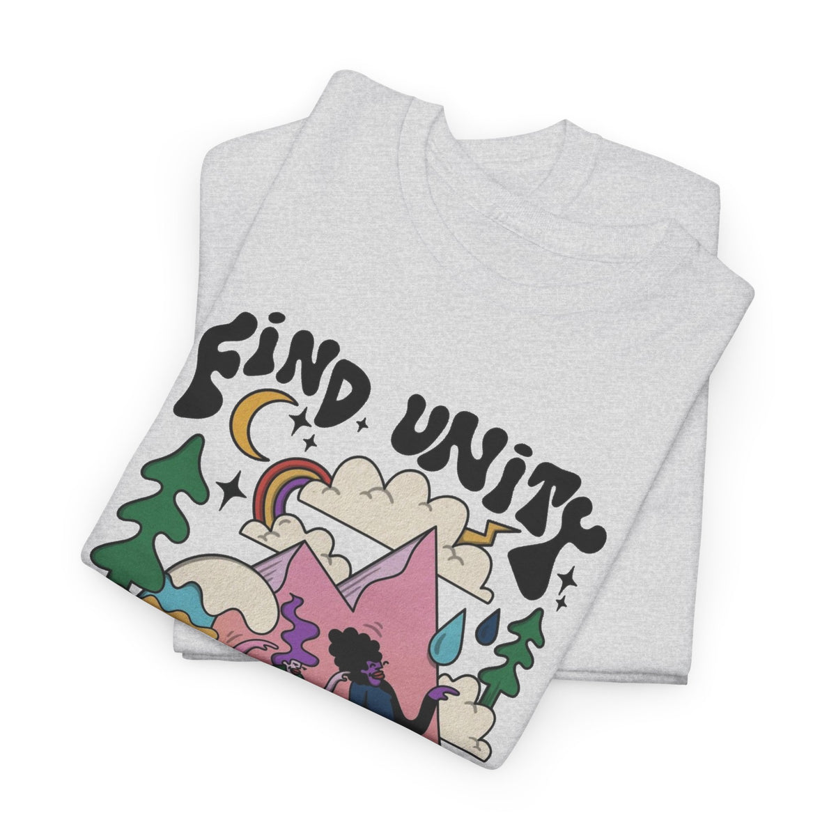 Find Unity In Community Graphic T Shirt Men's Heavy Cotton Tee