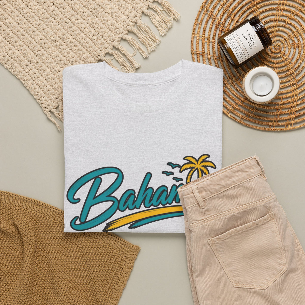 Bahamas Palm Tree Graphic T-Shirt Men's Graphic Tee