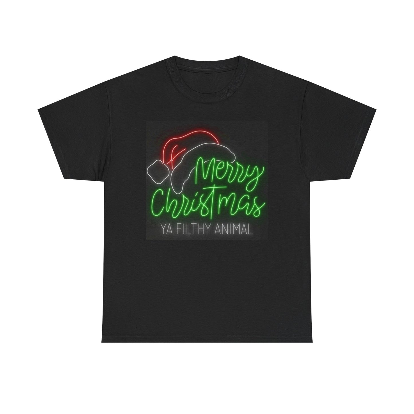 Merry Christmas YA FILTHY ANIMAL T Shirt Funny Holidays Unisex Heavy Cotton Tee