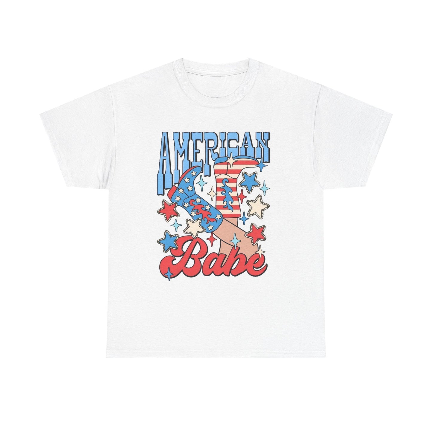American Babe Graphic T Shirt USA Men's Heavy Cotton Tee