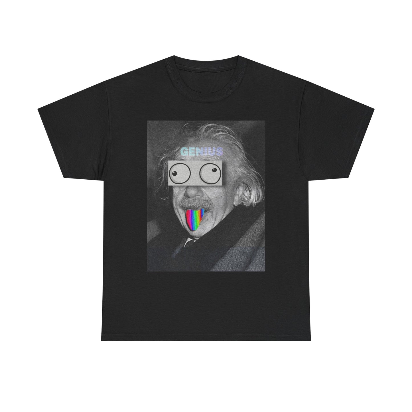 Albert Einstein Genius Funny Art Graphic T Shirt NEW Cotton Tee Gift