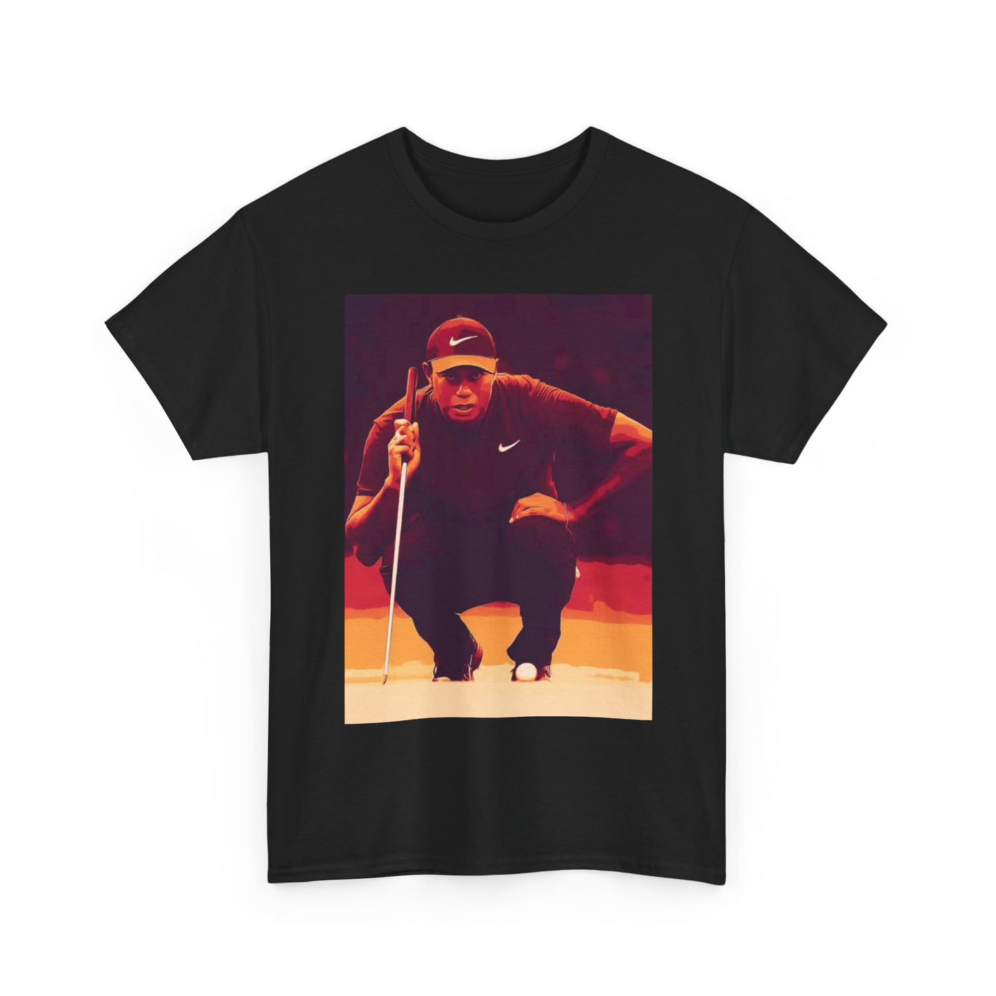 Tiger Woods T shirt Golfing Masters Golf Unisex Heavy Cotton Tee Happy Gilmore