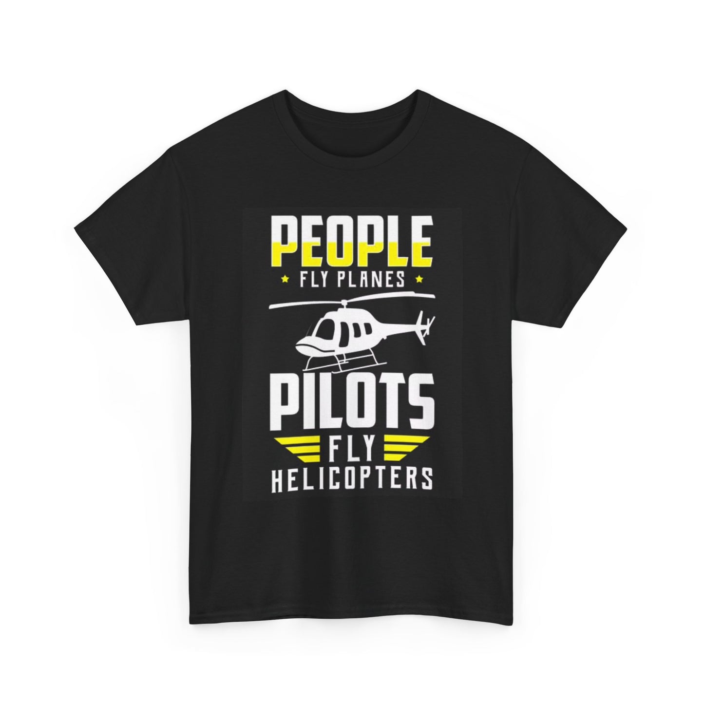 Funny Pilot Graphic T Shirt Helicopter Plane Unisex Heavy Cotton Tee Flight