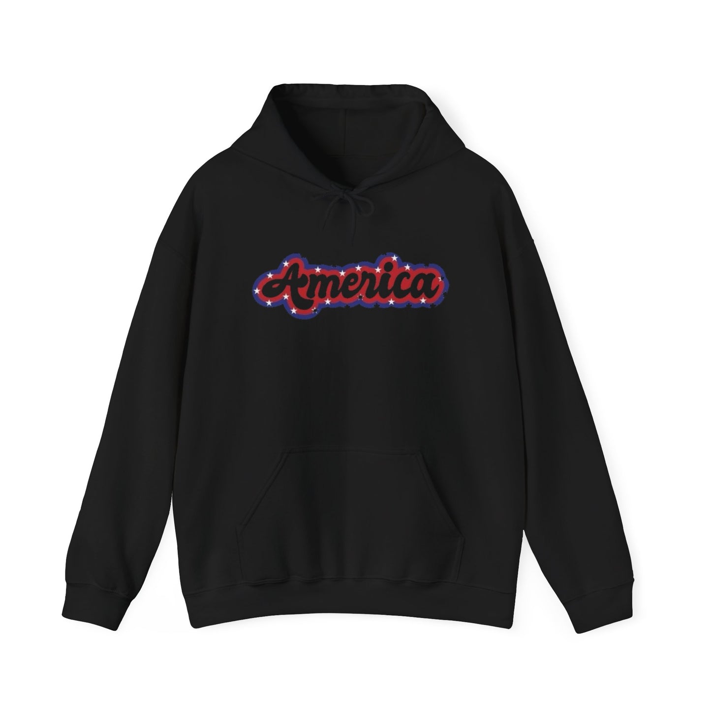 America Flag Retro USA Graphic Hoodie Unisex Heavy Blend™ Hooded Sweatshirt