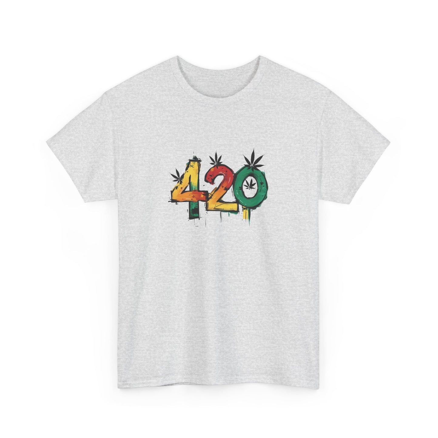 420 Rasta Pot Graphic T Shirt Unisex Heavy Cotton Tee