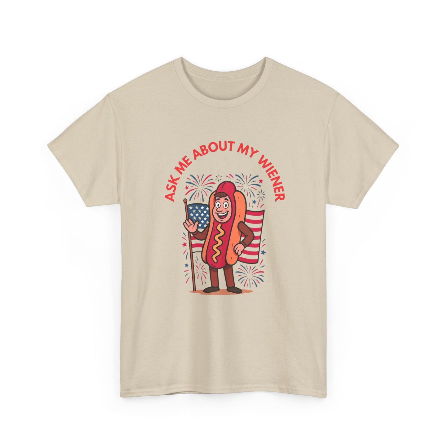 Ask About My Wiener Funny Graphic T Shirt ADULT NEW