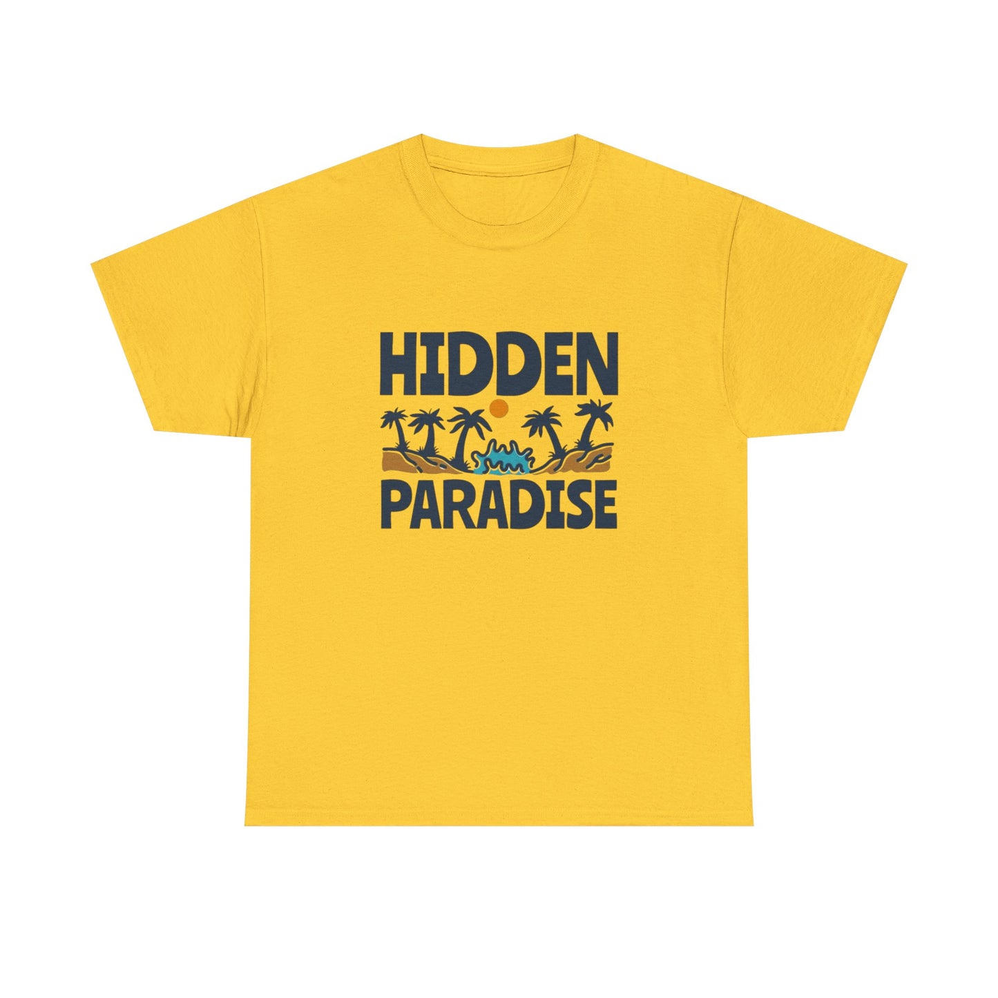 Hidden Paradise Graphic T Shirt NEW Adult Unisex Heavy Cotton Tee