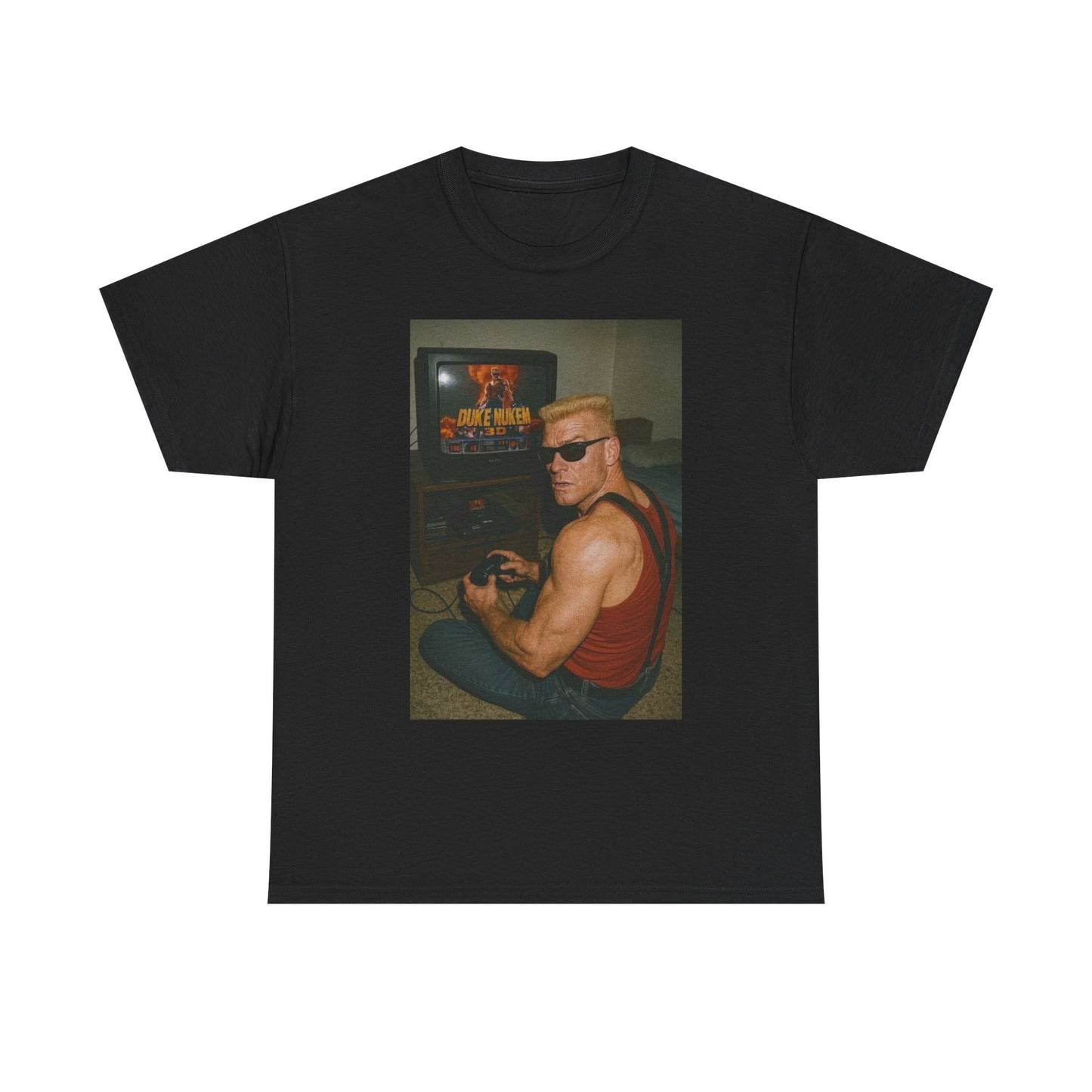 Duke Nukem Funny Graphic T Shirt Vintage Unisex Heavy Cotton Tee