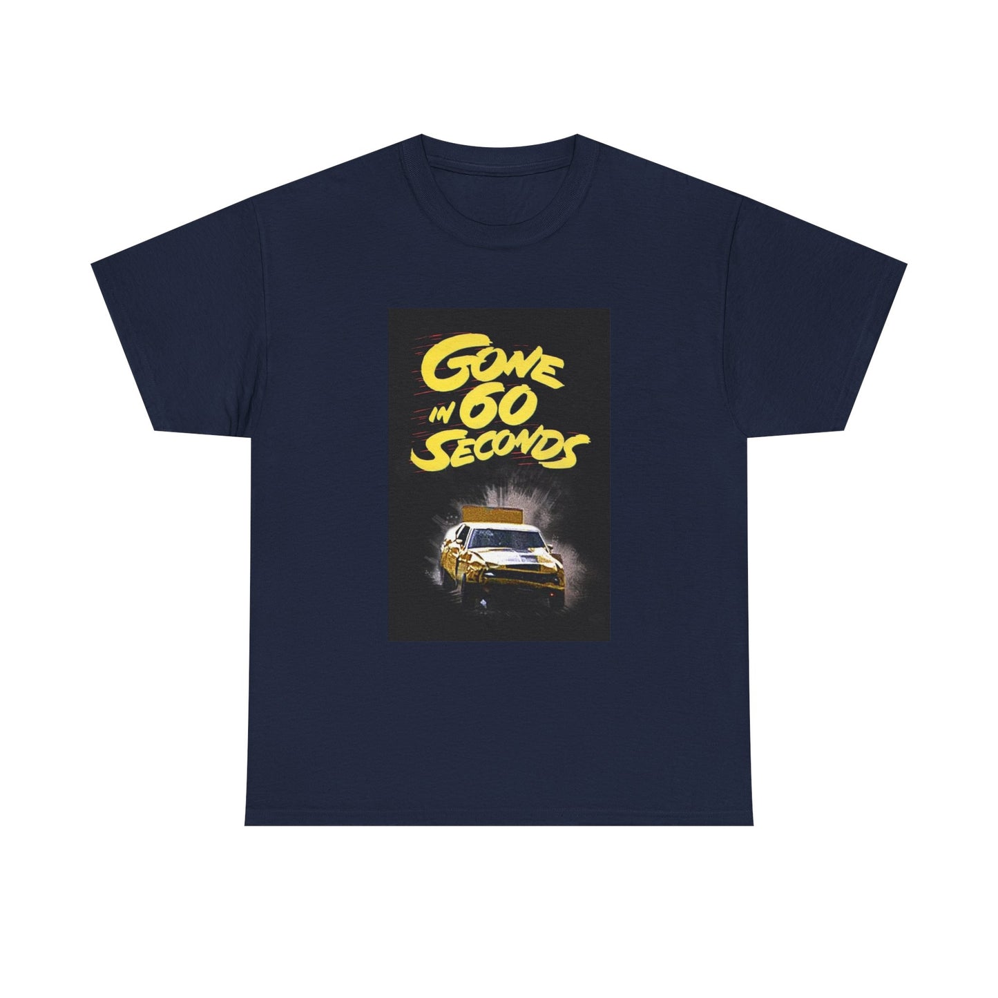 Gone in 60 Seconds Tshirt Vintage Ford Mustang Retro Poster Unisex Heavy Cotton