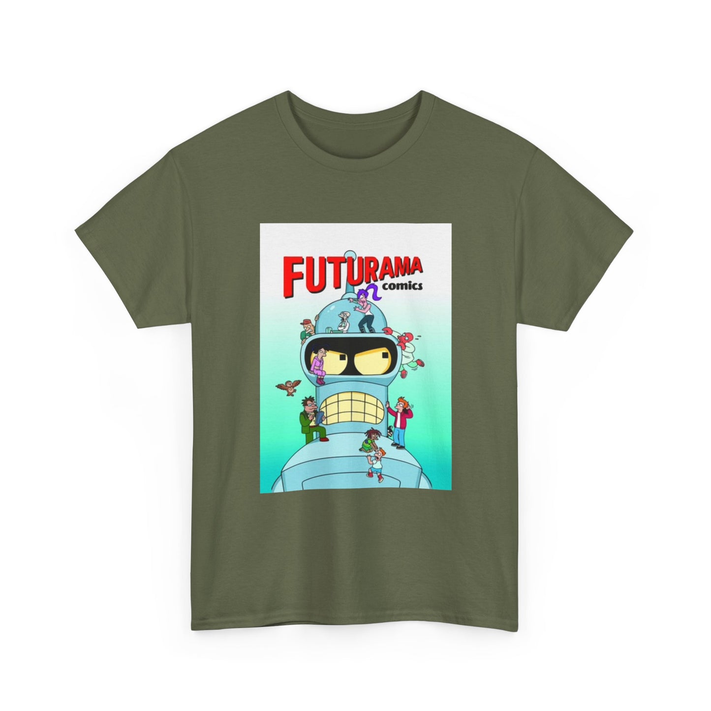 Futurama Shirt Bender Tv Series Graphic Funny Cartoon Unisex Heavy Cotton Tee