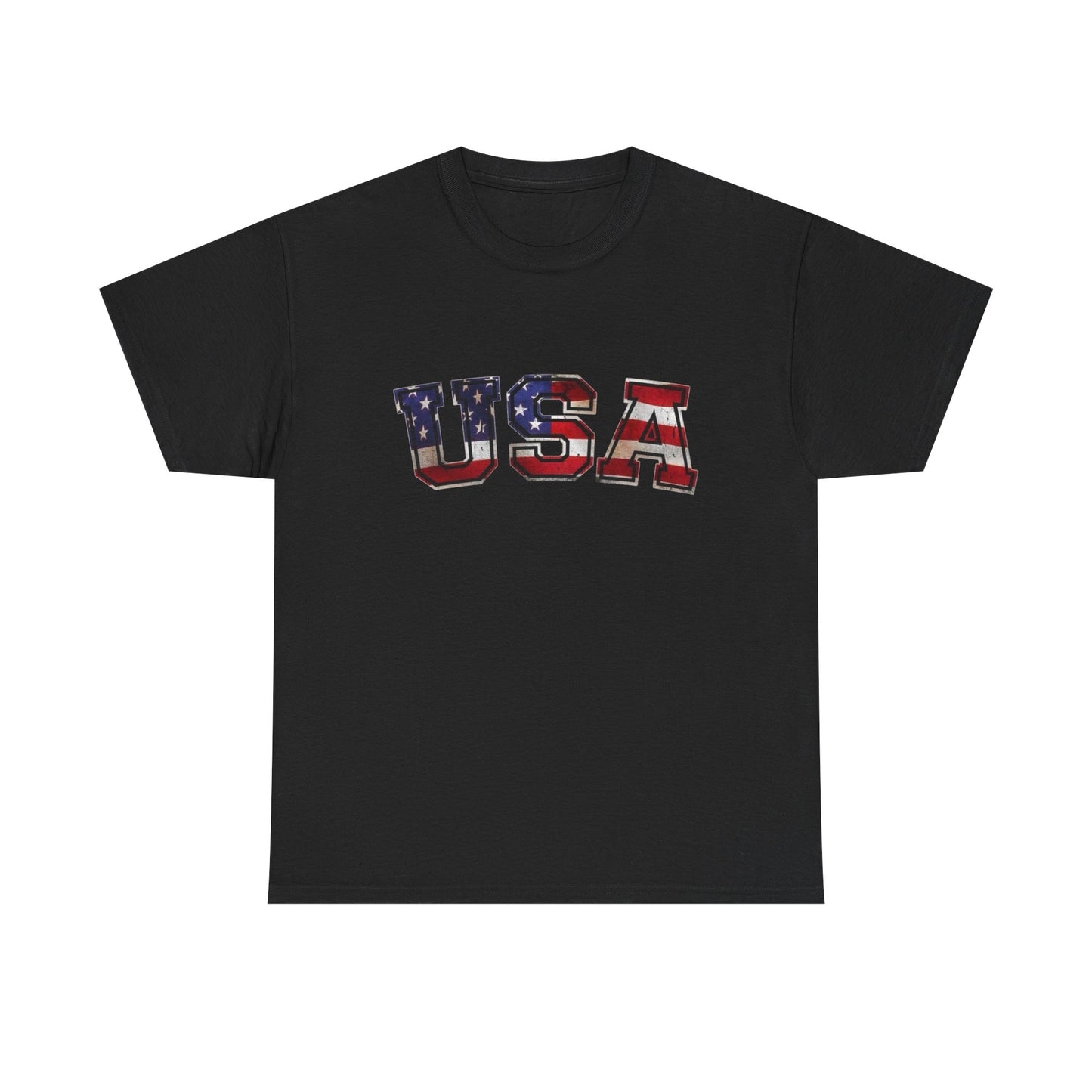 USA American Flag Retro Graphic T Shirt Unisex NEW Heavy Cotton Tee