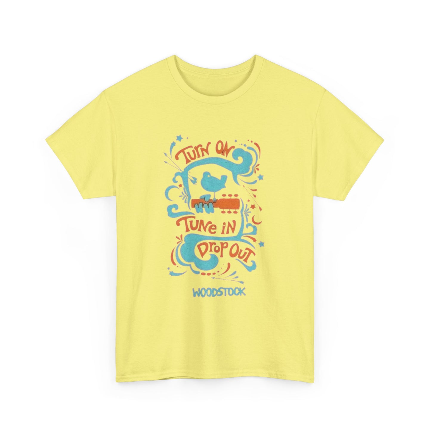 Tune In Woodstock Festival Graphic T-Shirt Cotton Tee New Gift Vintage