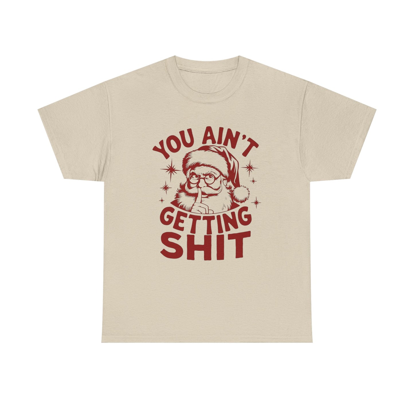 Santa Christmas Gifts Funny Jokes Graphic T Shirt Unisex Heavy Cotton Tee