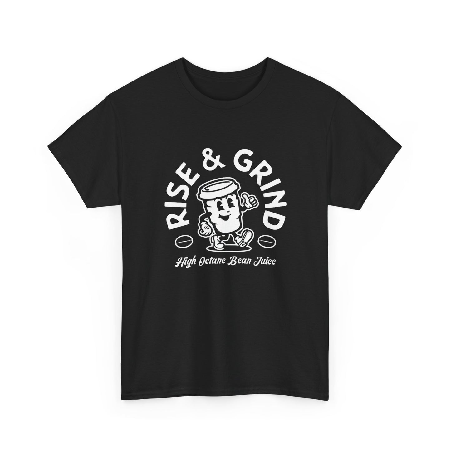 Rise And Grind Coffee Graphic T Shirt Unisex Heavy Cotton Tee NEW GIFT