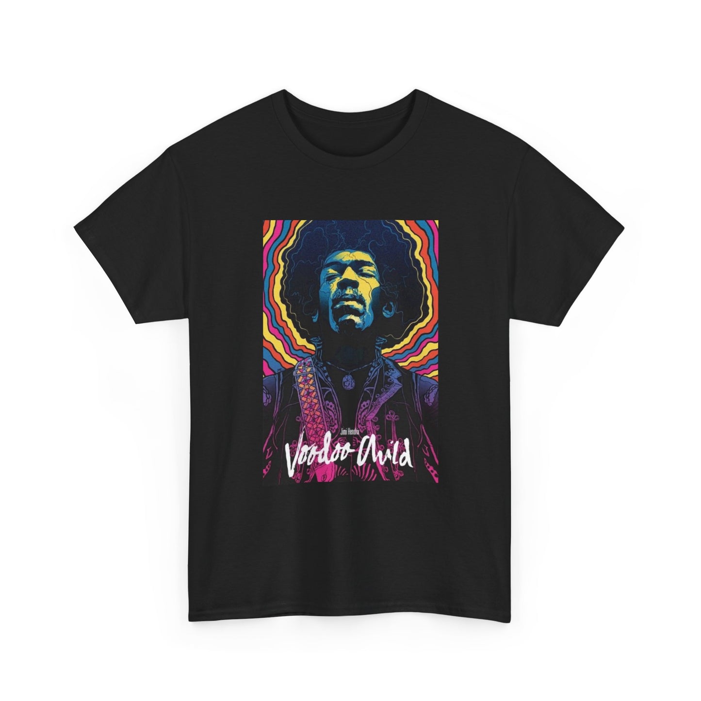 Jimi Hendrix tshirt Vintage rock Art poster Unisex Heavy Cotton Tee retro