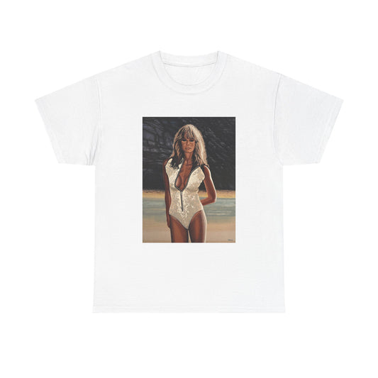 Farrah Fawcett Tshirt Charlies Angels Vintage Model Unisex Heavy Cotton Tee 70s