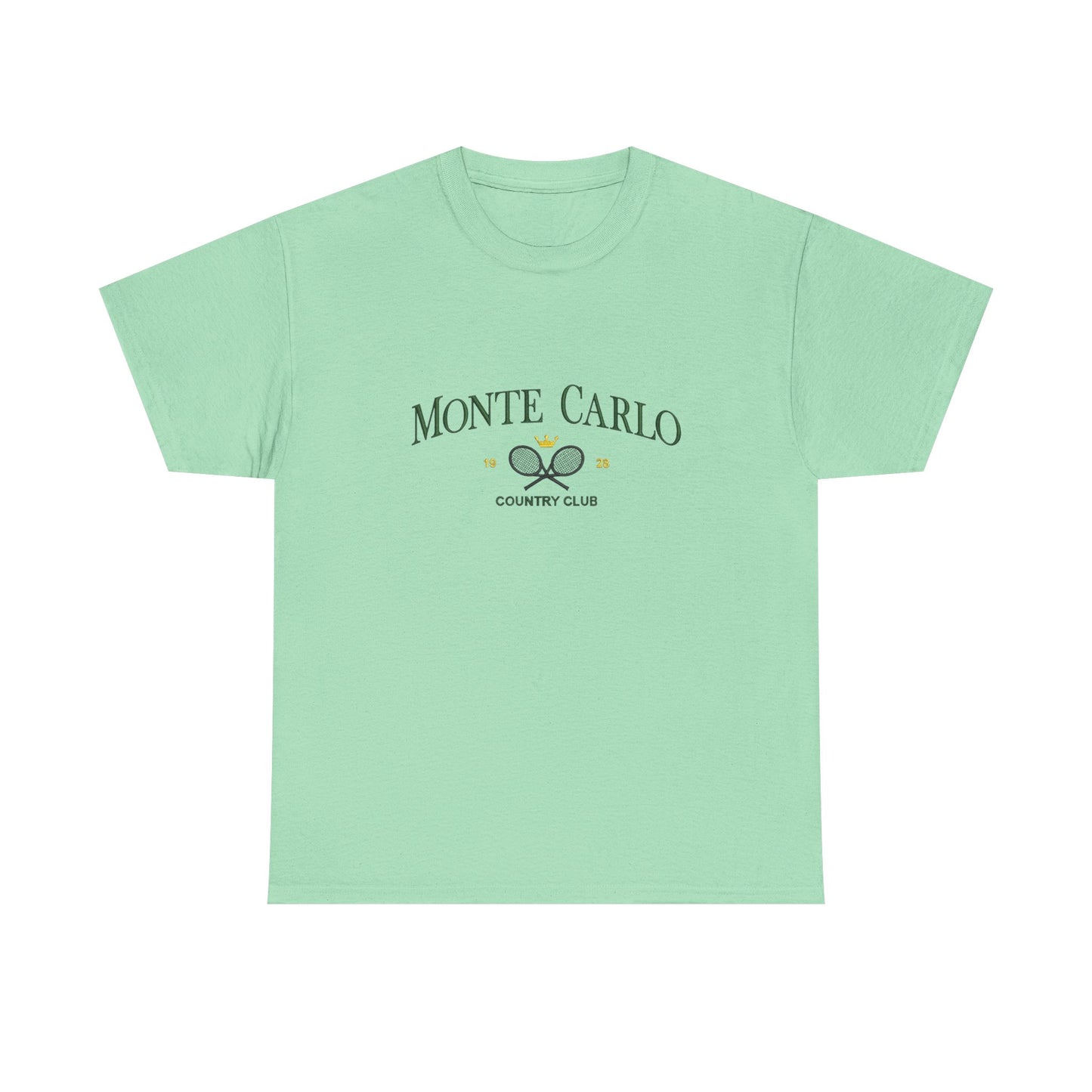 Monte Carlo Country Club Graphic T Shirt NEW Unisex Heavy Cotton Tee