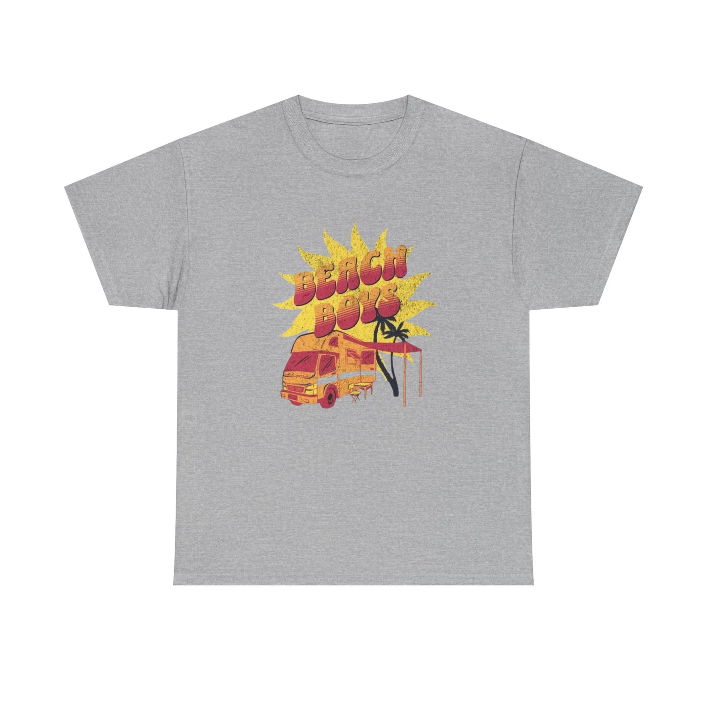 Beach Van Vacation Camping T-Shirt Unisex Heavy Cotton Tee Gift New