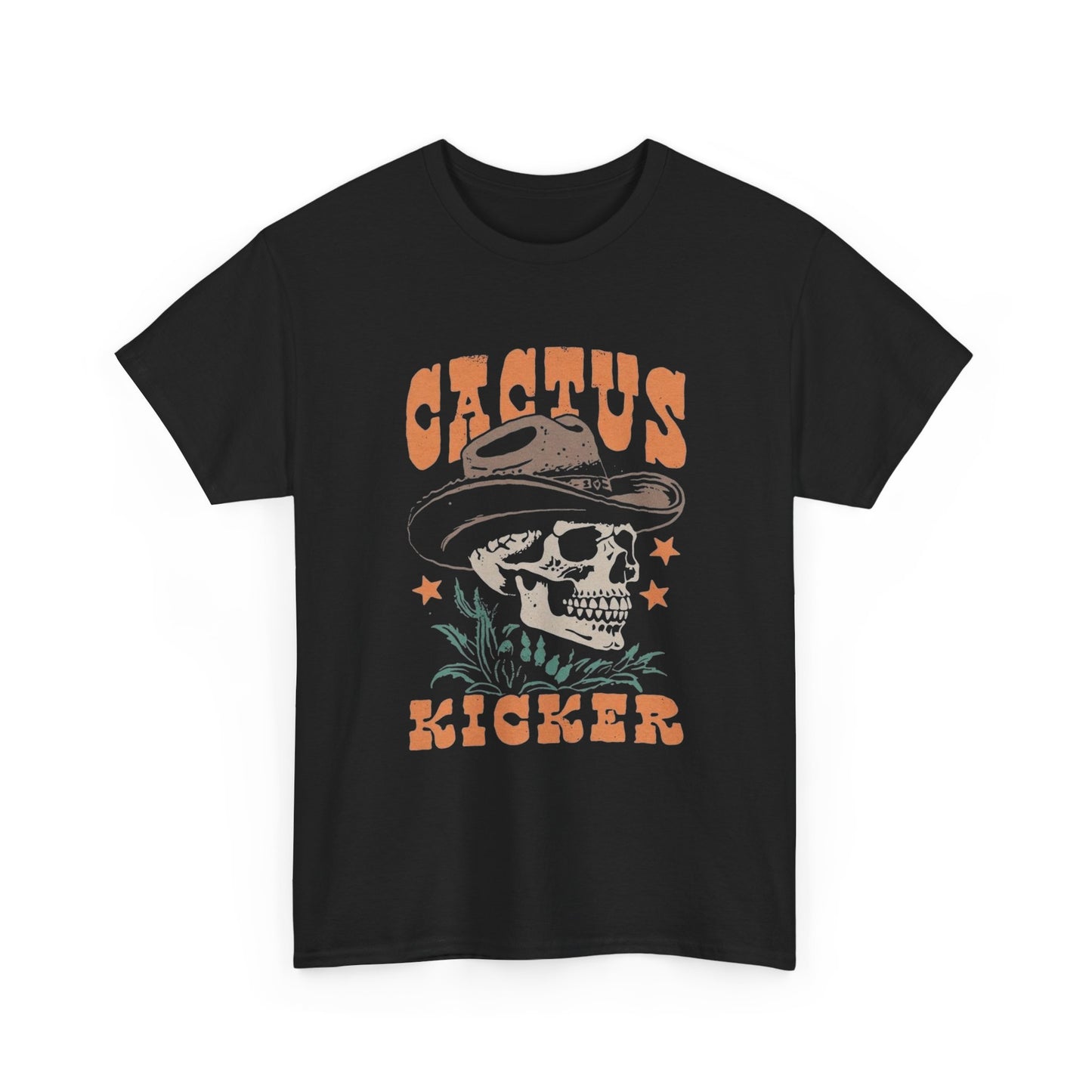 Cactus Kicker Western Graphic T Shirt Unisex Heavy Cotton Tee