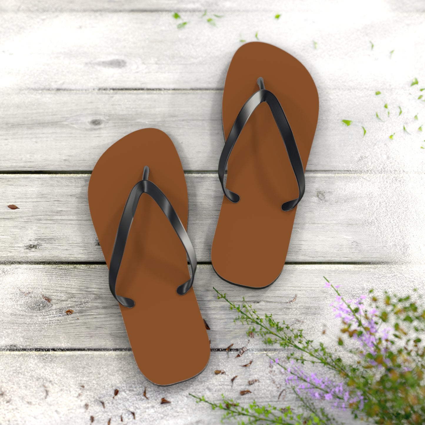 Brown Flip Flops, Sandals Slides, Summer Footwear, Brand New