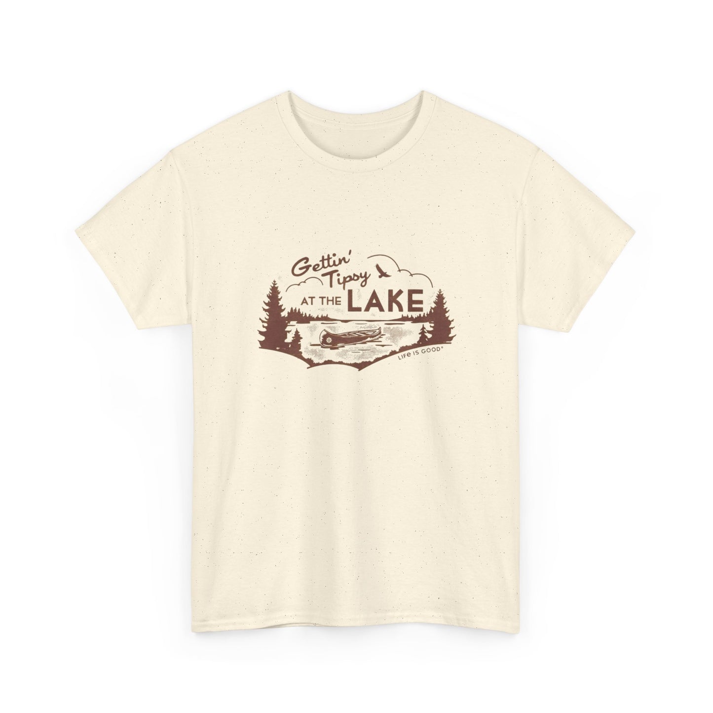 Getting Tipsy At The Lake Graphic T Shirt Unisex Heavy Cotton Tee
