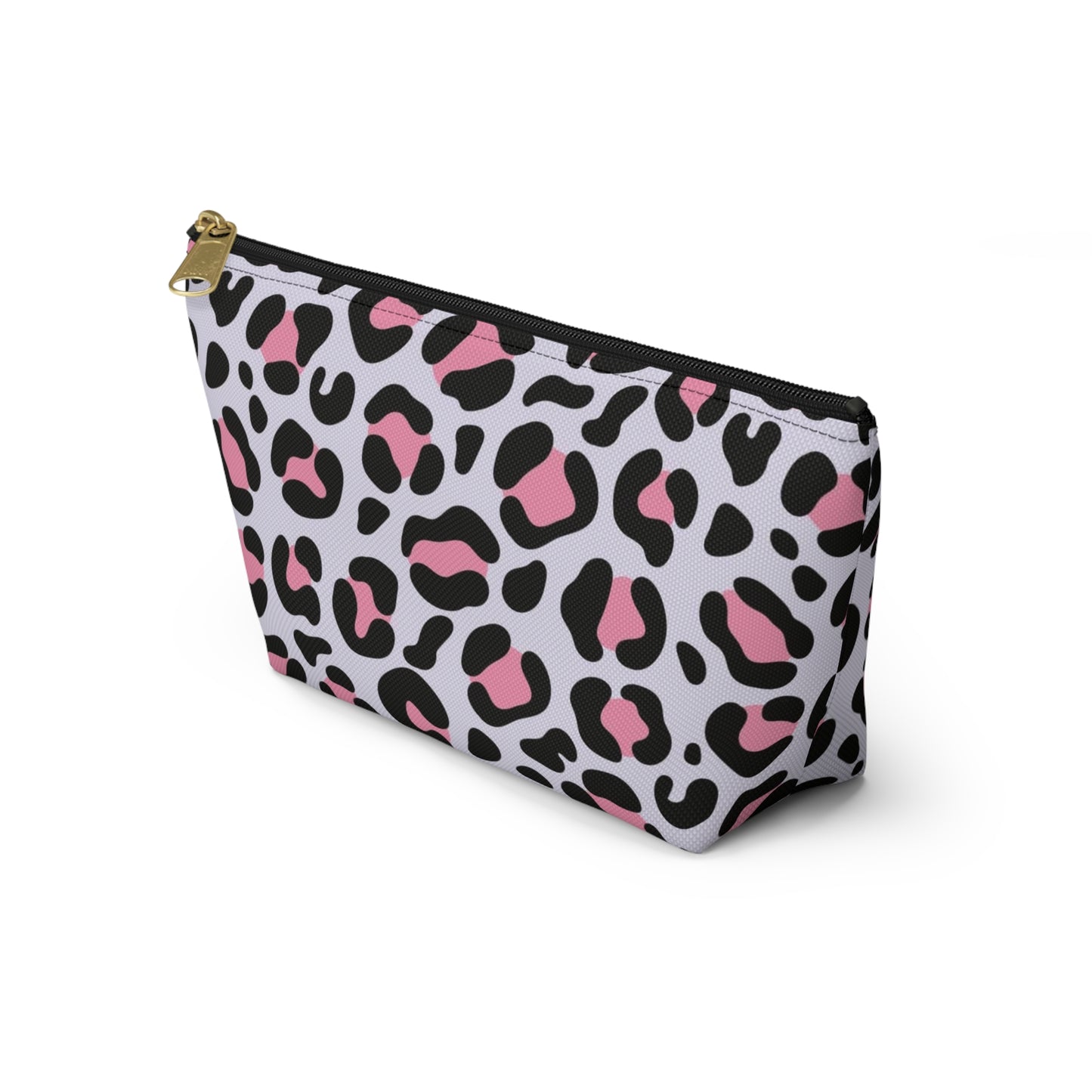 Travel Bag Multi Color Pink Leppard Print Accessory Pouch w T-bottom