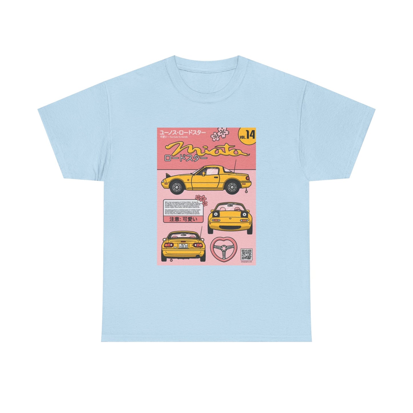 Mazda Miata Tshirt JDM Graphic Anime Cute Unisex Heavy Cotton Tee