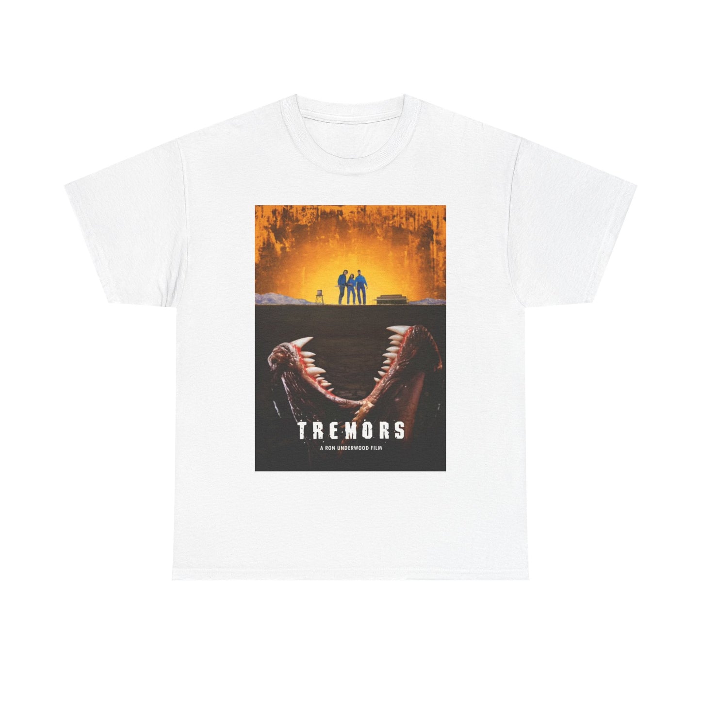 Tremors Tshirt Retro Movie Poster 90s Vintage Unisex Heavy Cotton Tee