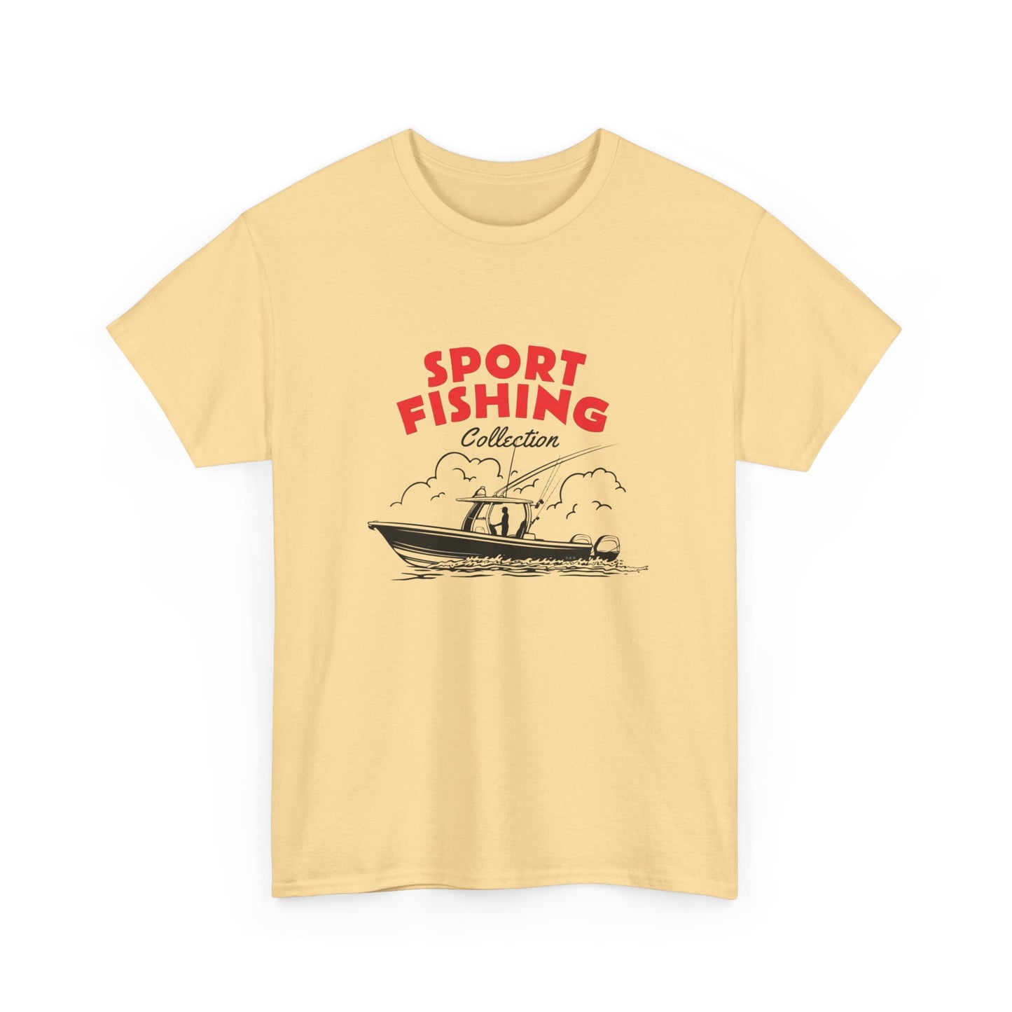 Sport Fishing Graphic T Shirt Unisex Heavy Cotton Tee