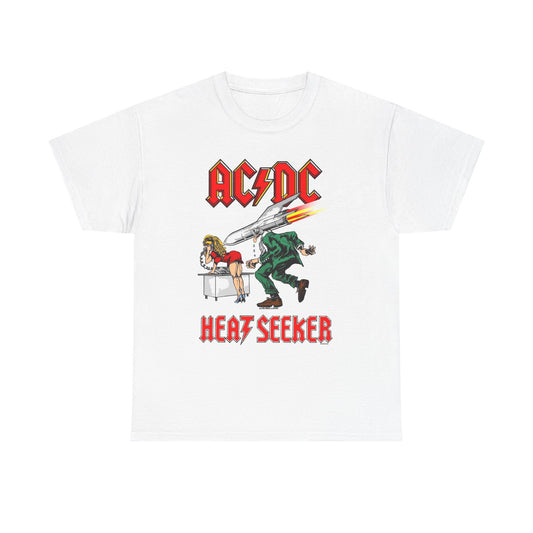 ACDC Heat Seeker Graphic T Shirt Vintage Rock Poster Unisex Heavy Cotton Tee