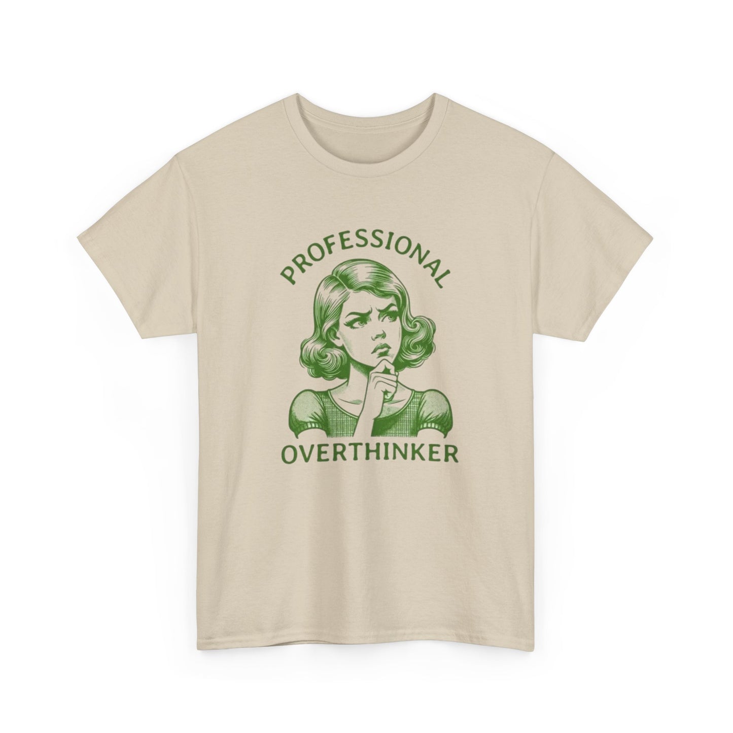 Professional Overthinker Funny T Shirt Unisex Heavy Cotton Tee
