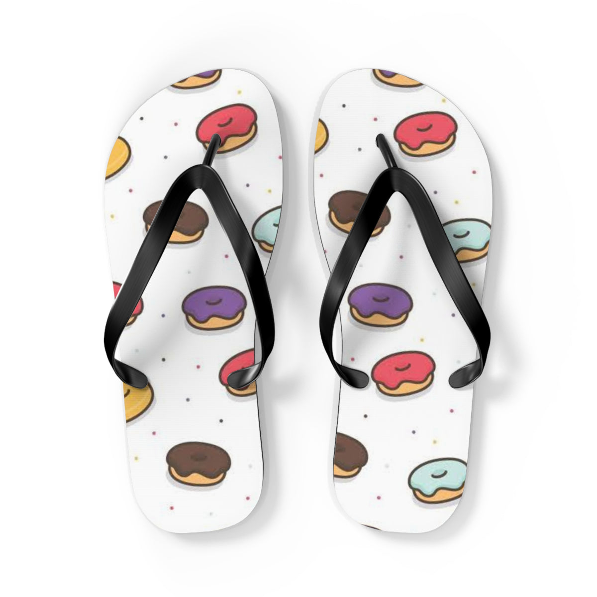 Donuts Summer Sandals, Beach Shoes, Vacation Flip Flops, Pool Slides