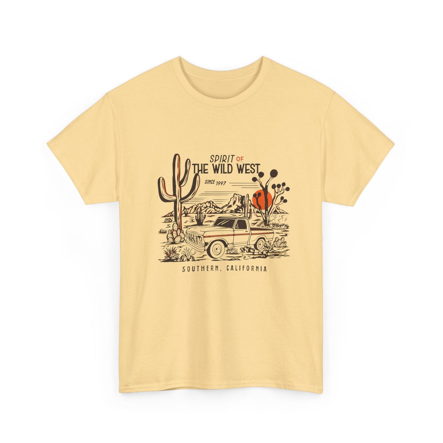 Spirit Of The Wild West Graphic T Shirt Unisex Heavy Cotton Tee
