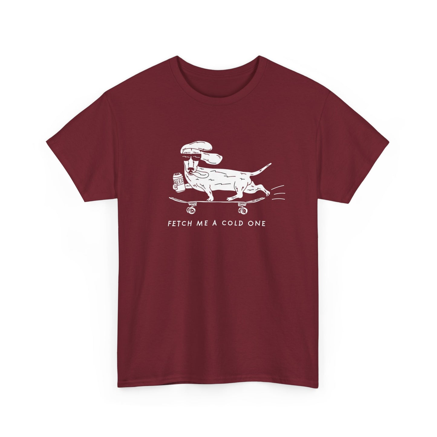 Fetch Me A Cold Beer Funny Dog Graphic T Shirt NEW ADULT REGULAR