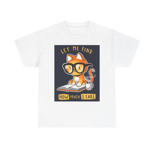 Curious Funny Cat Shirt Cute Kitten Sarcastic Jokes Unisex Heavy Cotton Tee